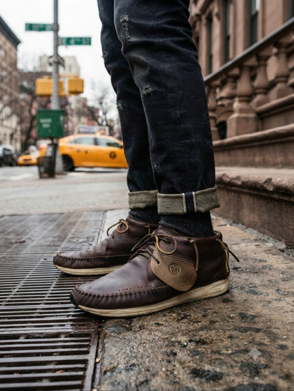 Visvim FBT Brown Elk Leather Men's Size 10 Distressed